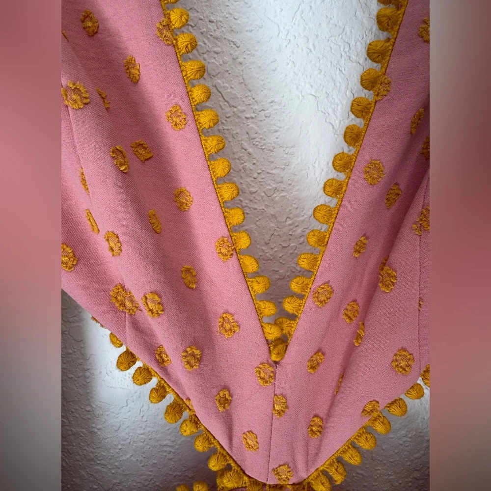 Majorelle Coral and Yellow Cut Out Marisa Mini Dress - Picture 8 of 10